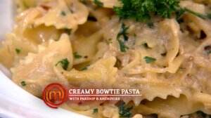Creamy Bowtie Pasta With Parsnip And Anchovies Ala Risma - MasterChef Season 7