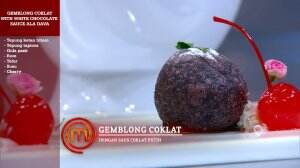 Gemblong Coklat Dengan Saus Coklat Putih Ala Dava - MasterChef Season 7