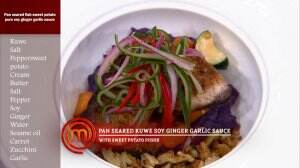Pan Seared Kuwe Soy Ginger Garlic Sauce Ala Adit - MasterChef Season 7