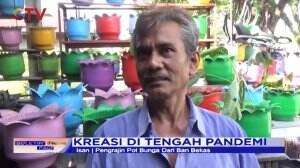 Seorang Montir Menyulap Ban Bekas Menjadi Pot Bunga Cantik