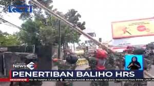 Sejumlah Anggota TNI Melakukan Penertiban Baliho Rizieq Shihab Di Sekitar Kawasan Tanah Abang Dan Petamburan Jakarta