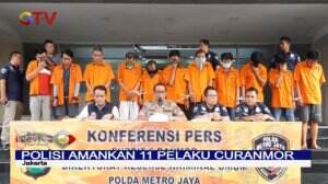 Polisi 11 Orang Curanmor, Pelaku Akui 30 Kali Dalam melakukan Aksinya