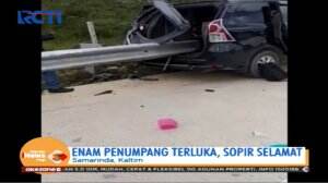 Pengemudi Minibus Ngantuk, Pembatas Tol Masuk Kabin Hingga Sebabkan 6 Korban Luka-Luka