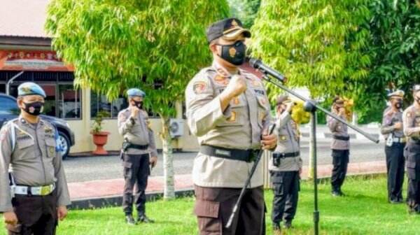 Pengamanan Pilkades Serentak, Polres Wajo Apel Pergeseran Pasukan