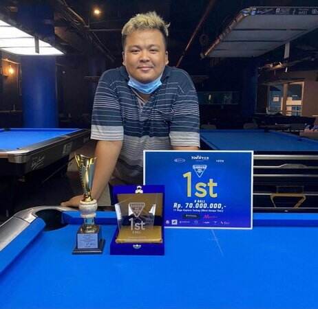 Rizky dari Jambi dan Bobby dari Bandung Juara Turnamen Biliar Open Handicap 2021 Bandung