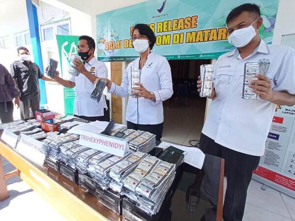 BBPOM di Mataram Gagalkan Peredaran Gelap 10 Ribu Tablet Obat Parkinson