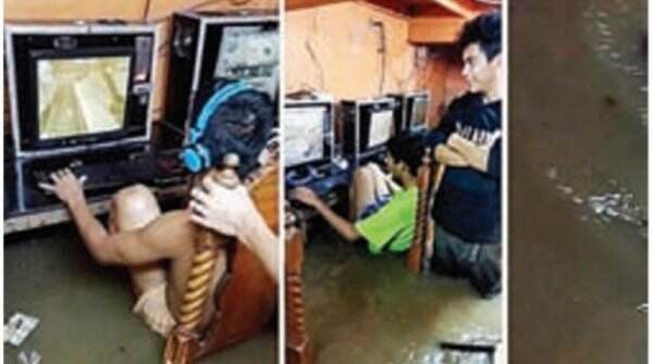 Warnet Kebanjiran, Gamers Terus Main