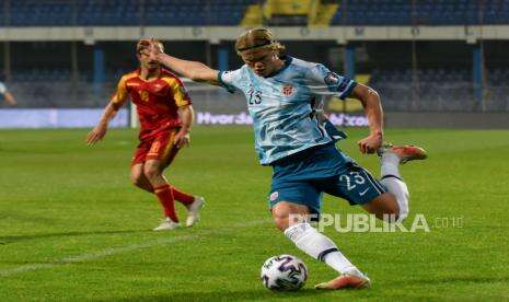 Haaland Cetak Hattrick Kedua untuk Timnas Norwegia