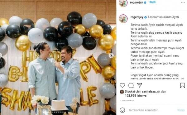 Roger Bikin Puisi untuk Mendiang Ayah Mertua, Ini Kata Cut Meyriska