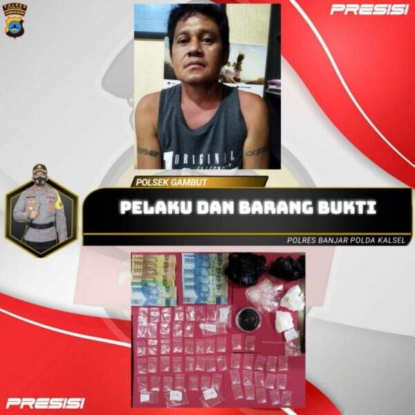 Sempat Melawan, Polisi Gambut Ringkus Pengedar 52 Paket Sabu