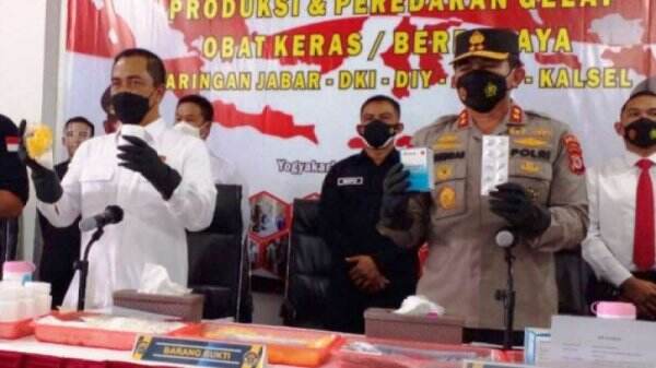 Dua Pemilik Pabrik Obat Ilegal Beromset Rp2 Miliar Sehari di Jogyakarta Ditangkap