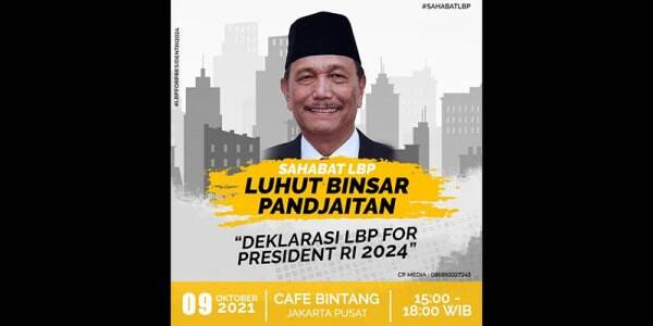 Dorongan Luhut Jadi Capres 2024 Bagai Mimpi di Siang Bolong