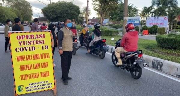 26 Pengendara Terjaring Razia Prokes di Palangka Raya Diberi Sanksi
