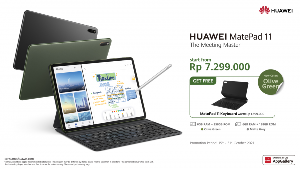 Huawei MatePad 11 Hadir Sebagai Meeting Master, Tersedia Warna Baru dan Penyimpanan 256GB