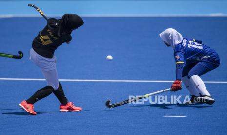 In Picture: Tim Hoki Jawa Barat Menang Atas Tim Hoki Sulawesi Selatan