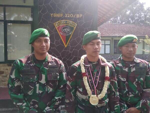 Yonif 320 Pandeglang Sambut Prajurit Peraih Medali Emas PON XX Papua