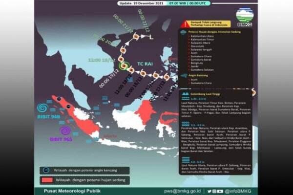 BMKG Deteksi 2 Bibit Siklon Tropis 94B dan 96S, Begini Dampaknya