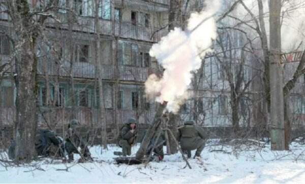 Pasukan Ukraina Gelar Latihan Perang Kota di Dekat Chernobyl