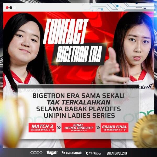 Pertahankan Gelar, Bigetron Era Sukses Juarai UniPin Ladies Series Season 2