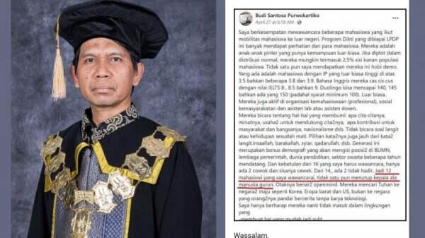 Sanksi Rektor ITK soal Posting `Manusia Gurun` Dianggap Terlalu Ringan