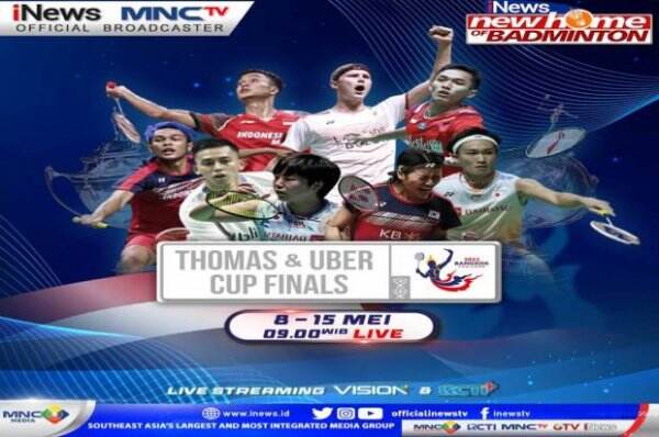 Thomas & Uber Cup Finals 2022 Hari ini: India vs Jerman, Indonesia vs Singapura, dan Korea Selatan vs Thailand, LIVE di iNews
