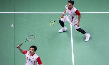 In Picture: Hendra/Ahsan Kalahkan Ganda Putra Thailand