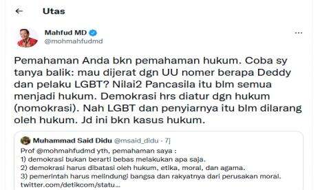 LBH Pelita Umat: Mahfud MD Bela LGBT, Bagaimana dengan HTI dan FPI?