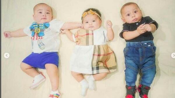 Gemas Baby Ameena Foto Bareng Rayyanza dan Leslar, Harga Bajunya Bikin Tercengang