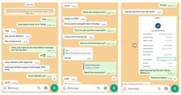 Hati-Hati, Layanan Penipuan Sadap WhatsApp Berujung Pemerasan