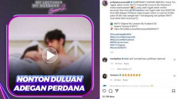 Prilly Latuconsina Pamer Adegan Intim di Atas Ranjang, Monty Tiwa Sebut Bomseks Baru