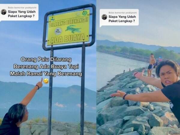 Viral Peringatan di Pantai Ada Buaya, Tapi Wisatawan Malah Ramai Berenang