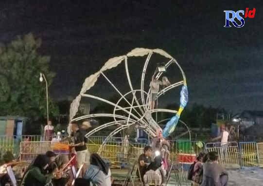 Wahana Ontang-anting di Pasar Malam Ambruk, Sejumlah Anak Terluka