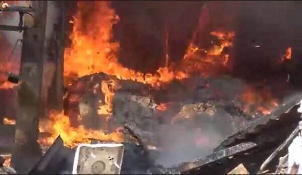 Rumah Usaha Barang Bekas Ludes Terbakar Diduga Korsleting Listrik