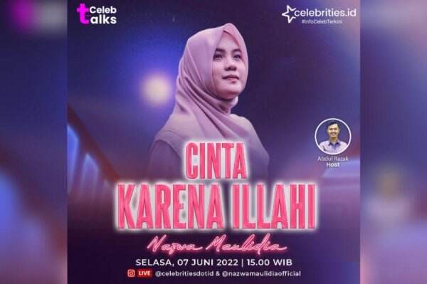 Nazwa Maulidia akan Rilis Single Baru Berjudul Cinta karena Ilahi, Simak Ceritanya Eksklusif di Live IG @celebritiesdotid!