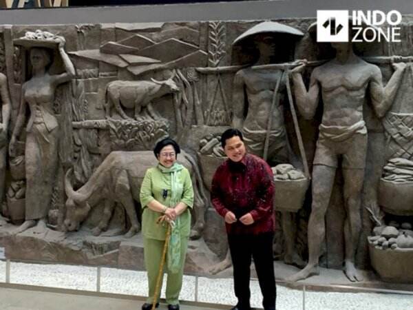 Bareng Erick Thohir di Sarinah, Megawati Senang Relief yang ‘Disembunyikan’ Dipajang Lagi
