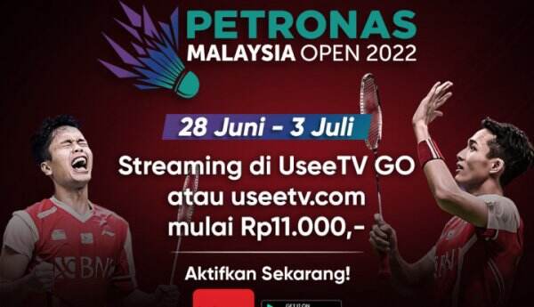 Live Streaming Petronas Malaysia Open 2022 Lebih Mudah dari UseeTV Go