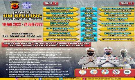 SIM Keliling Bandung Rabu 20 Juli 2022, Ini Lokasi, Biaya, Jadwal dan Persyaratan Pembuatan SIM