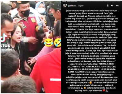 Permintaan Maaf Jeje Slebew Usai Ngamuk di Citayam Fashion Week, Jeje