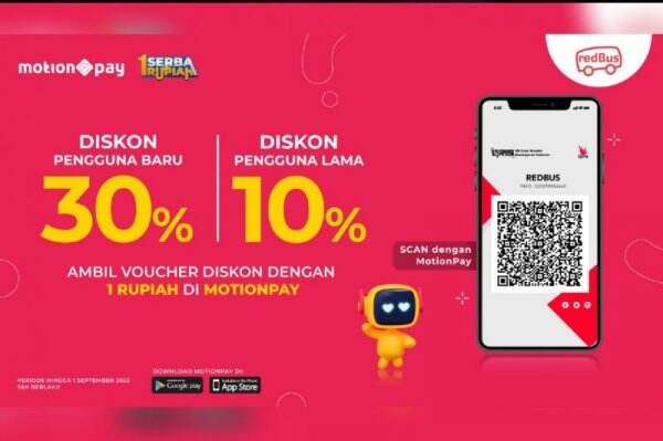 Backpacker Jangan Kehabisan! Voucher Diskon redBus Masih Tersedia di MotionPay