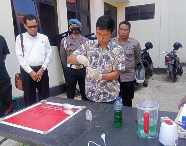 Polres Bima Musnahkan Sabu Sitaan dari Oknum Polisi Briptu MAR