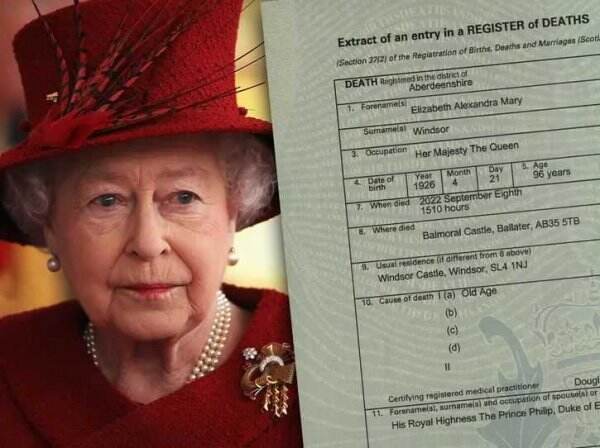 Penyebab Kematian Ratu Elizabeth II Terungkap di Sertifikat Kematian