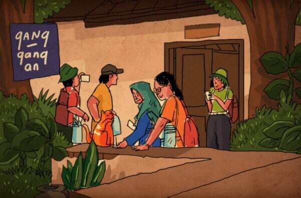 Blusukan ala Gang-Gangan dan Celana Kolor Motif Korpri di Jemuran