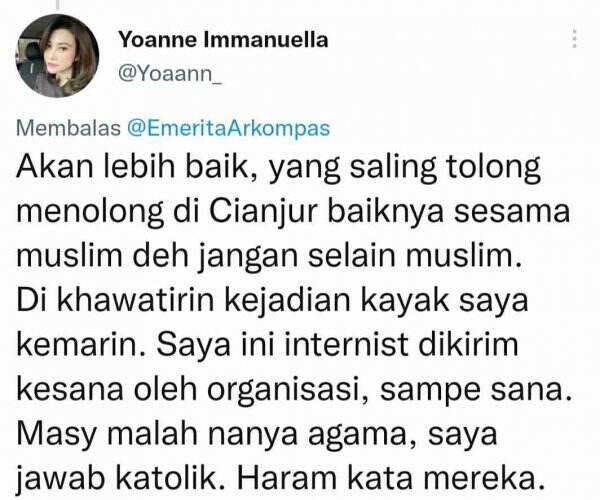 Dokter Ini Mengaku Ditanya Agama dan Dicap 'Haram' Saat jadi Relawan Gempa Cianjur