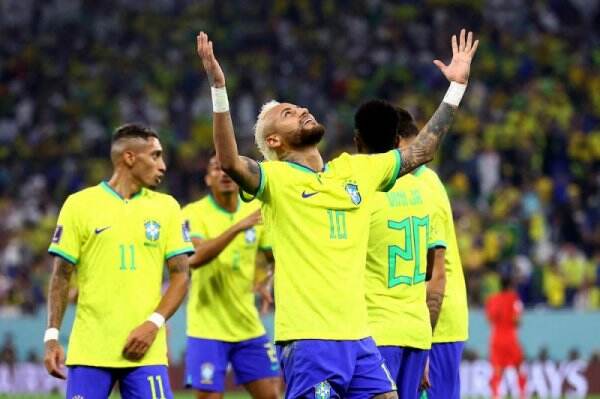 Babak Pertama, Brasil Pesta 4 Gol ke Gawang Korea Selatan