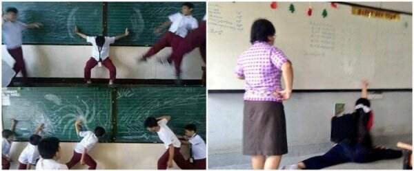 9 Momen kocak murid saat disuruh guru ke depan kelas, ada-ada aja