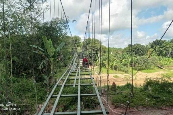 Jembatan Gantung "Indiana Jones" di Lebak Kembali Dibangun