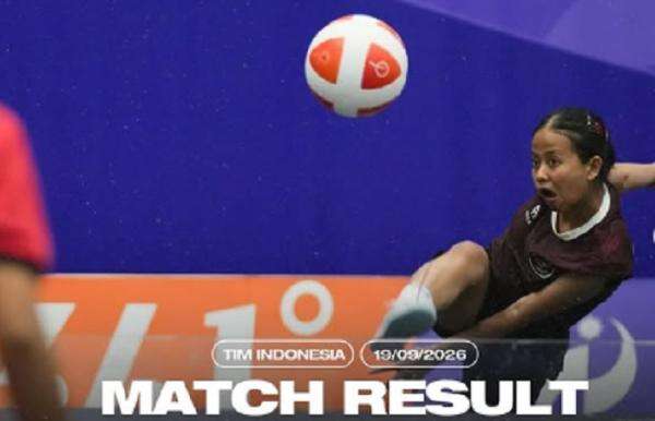Hasil Asian Games 2026: Sumaya Tembus Final Teqball Putri, Indonesia Selangkah Lagi Raih Emas Hasil Asian Games 2026: Sumaya Tembus Final Teqball Putri, Indonesia Selangkah Lagi Raih Emas