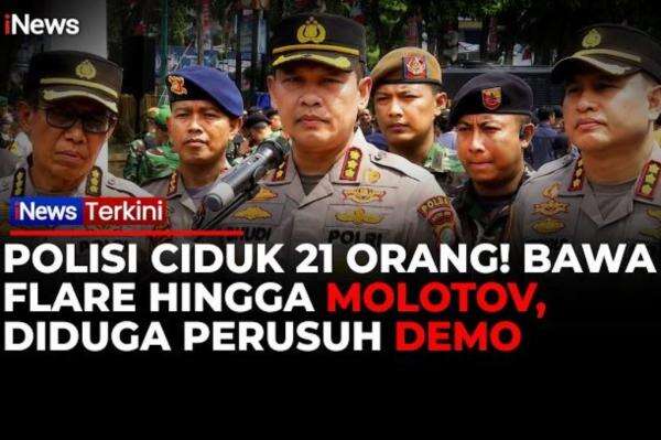 Polisi Tangkap 21 Orang Diduga Perusuh Demo Mahasiswa, Bawa Flare hingga Molotov Polisi Tangkap 21 Orang Diduga Perusuh Demo Mahasiswa, Bawa Flare hingga Molotov