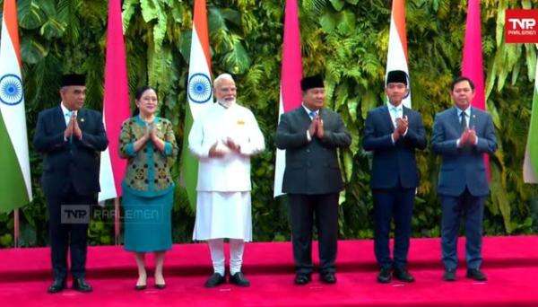 Sambangi Parlemen, PM India Disambut Puan hingga Prabowo-Gibran Sambangi Parlemen, PM India Disambut Puan hingga Prabowo-Gibran