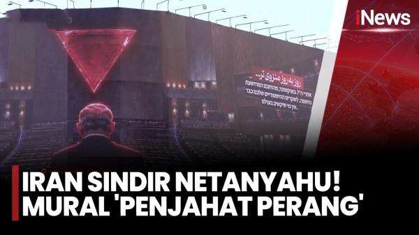 Sindiran Menohok Iran: Pampang Mural Netanyahu Berpidato di Depan Kursi Kosong PBB Sindiran Menohok Iran: Pampang Mural Netanyahu Berpidato di Depan Kursi Kosong PBB